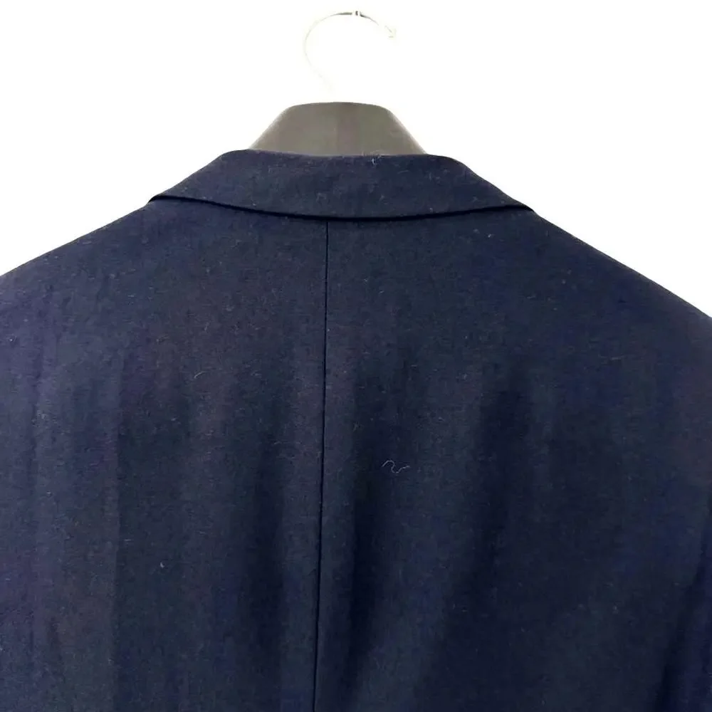 Banana Republic Gold Button USA Made Wool Black Preppy Blazer Suit Jacket 40 L